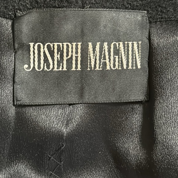 JOSEPH MAGNIN 100% Virgin Wool Long Coat 2/3‎ Sleeve Vintage 60’s 70’s size L XL - Picture 3 of 9